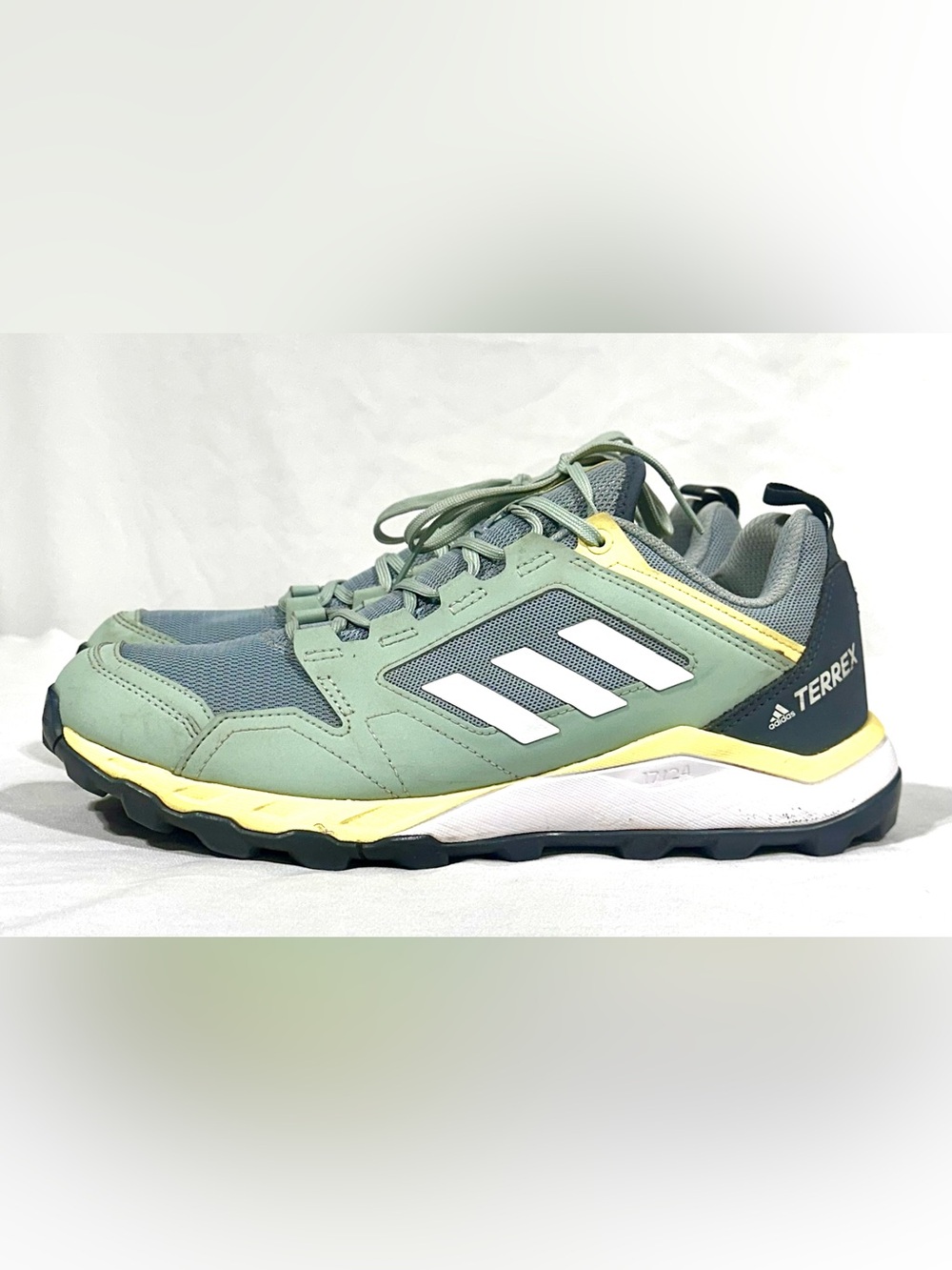 Adidas Terrex Trail Hiking Shoes Size 9.5 Gray Green